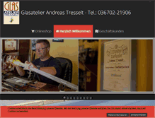 Tablet Screenshot of glasatelier-tresselt.de